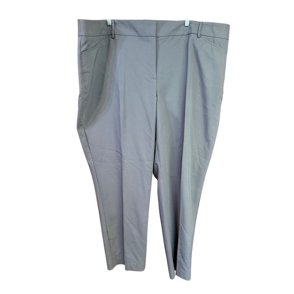 Apt 9 Torie Dress/Casual Mid/Rise/Straight Leg Gray pants Sz 24W Plus NWT